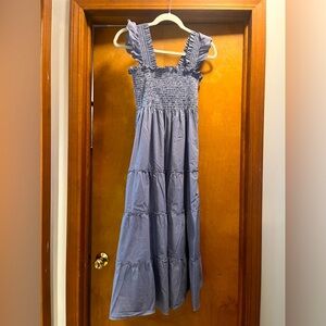 Hill House Blue Gingham Maxi Dress